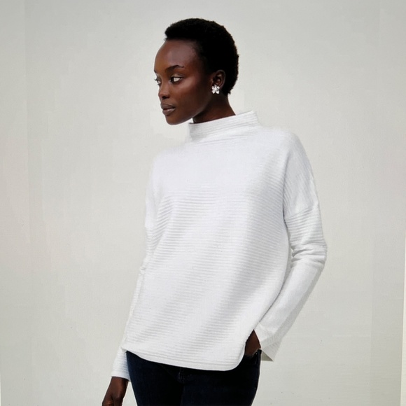 French Connection Lena Funnel Neck Pullover Sweater Royal Blue Sz M - Picture 12 of 12